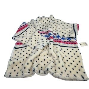 St. John's Bay Women's Sherpa Pullover Snowflake Print Size 3X New